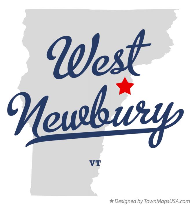 Map of West Newbury Vermont VT