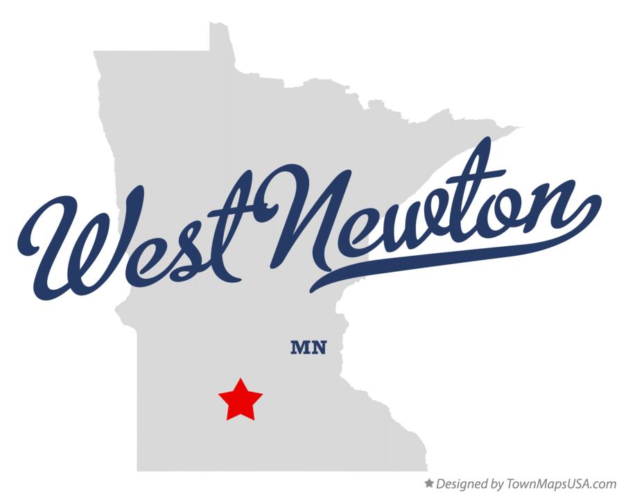 Map of West Newton Minnesota MN