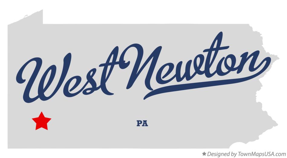 Map of West Newton Pennsylvania PA