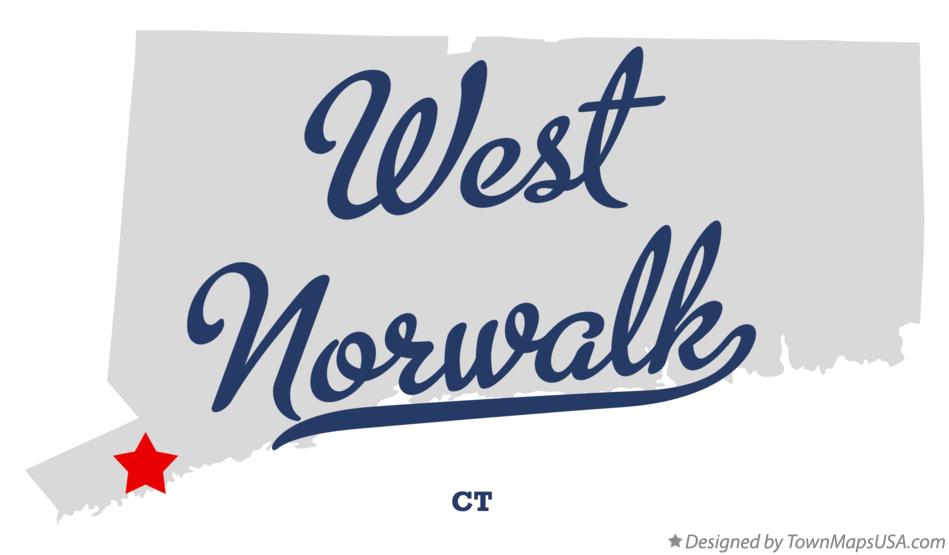 Map of West Norwalk Connecticut CT