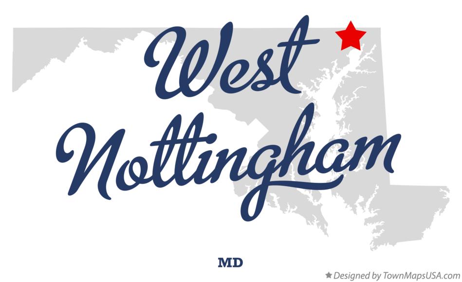 Map of West Nottingham Maryland MD