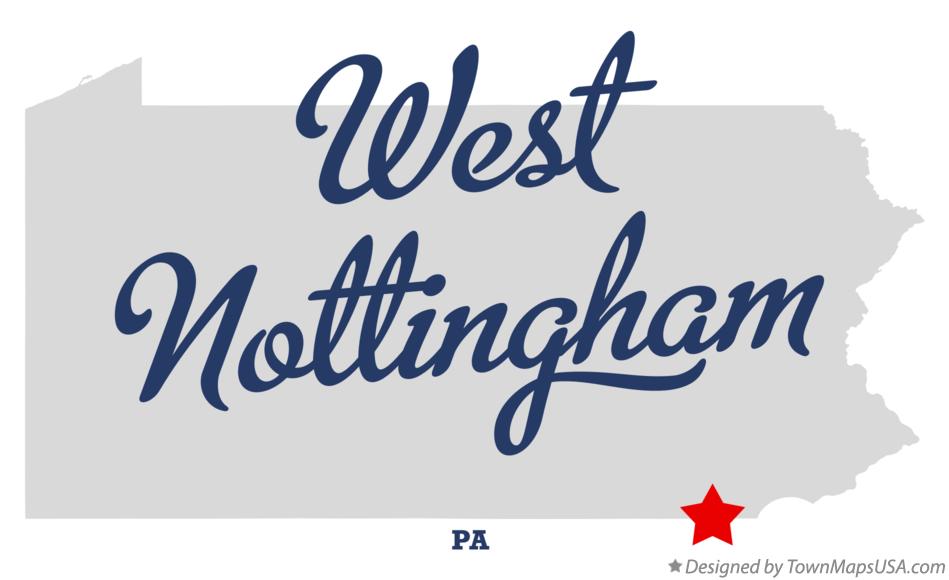 Map of West Nottingham Pennsylvania PA