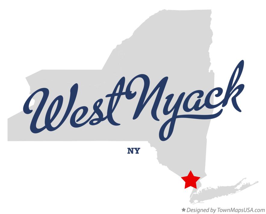Map of West Nyack New York NY