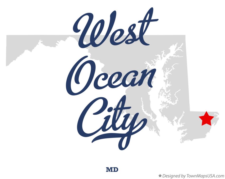 Map of West Ocean City Maryland MD