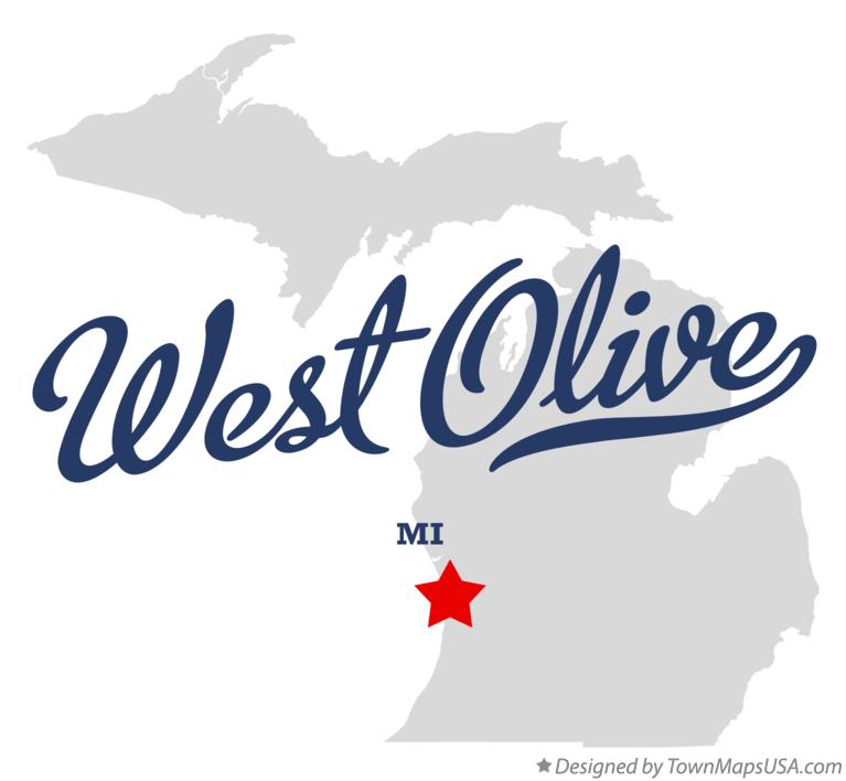 Map of West Olive Michigan MI