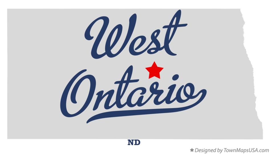 Map of West Ontario North Dakota ND