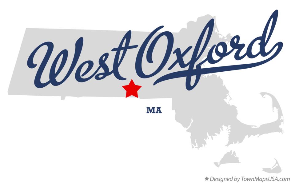 Map of West Oxford Massachusetts MA