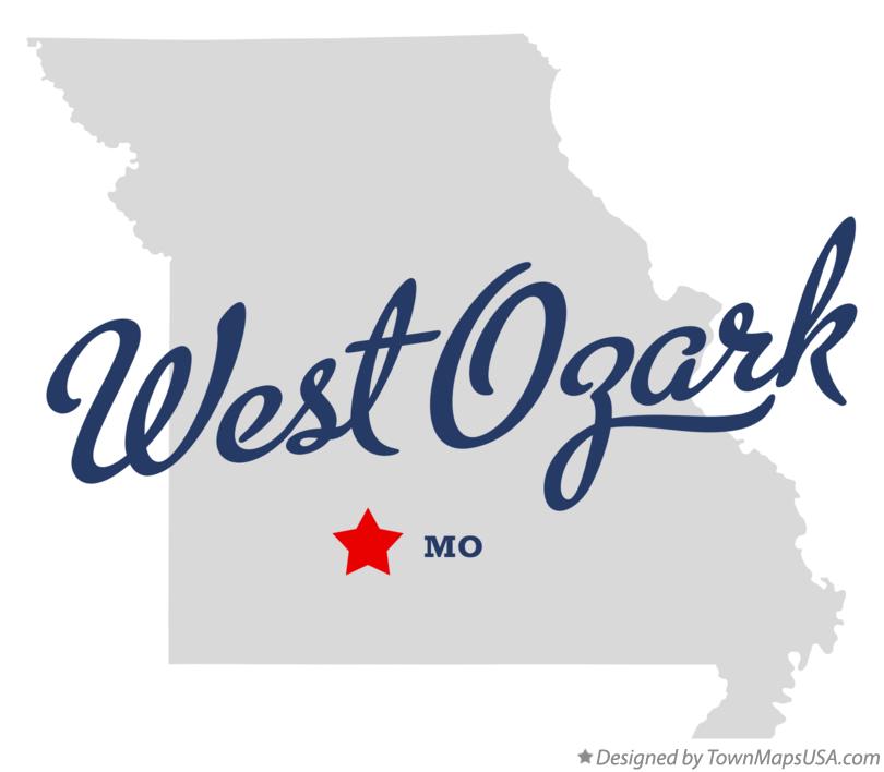 Map of West Ozark Missouri MO