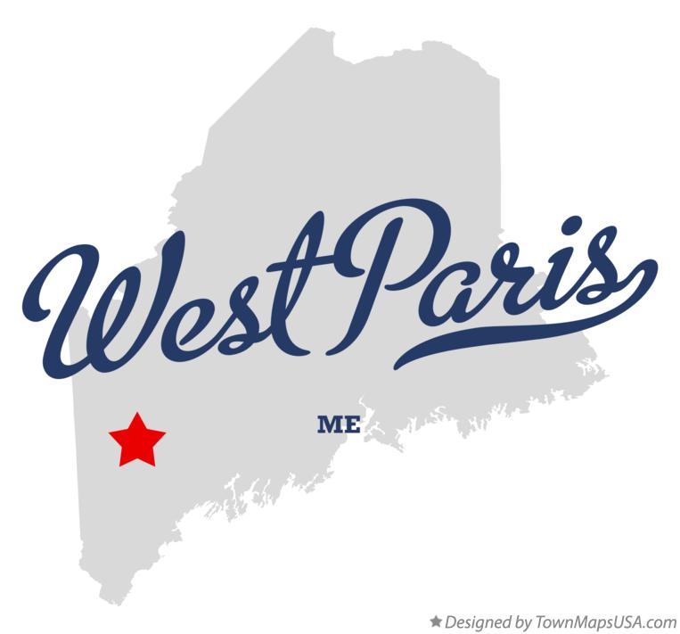 Map of West Paris Maine ME