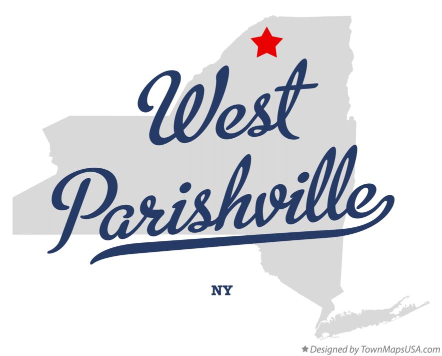 Map of West Parishville New York NY
