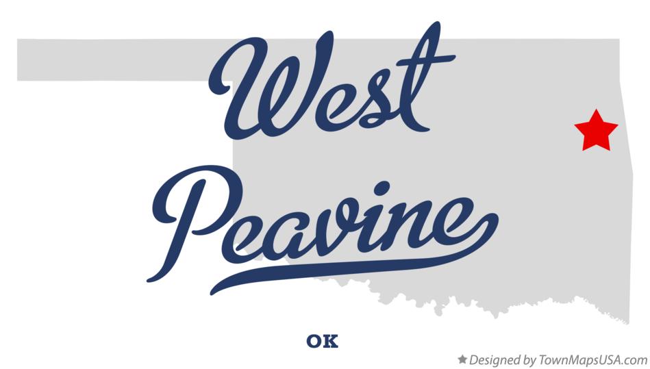 Map of West Peavine Oklahoma OK