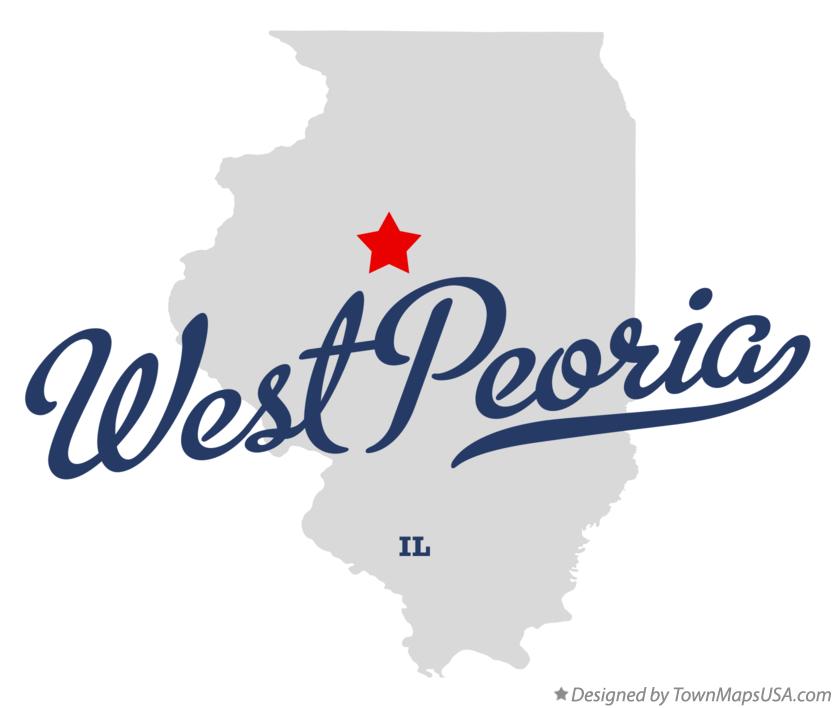 Map of West Peoria Illinois IL