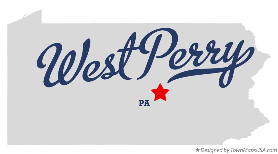 Map of West Perry Pennsylvania PA