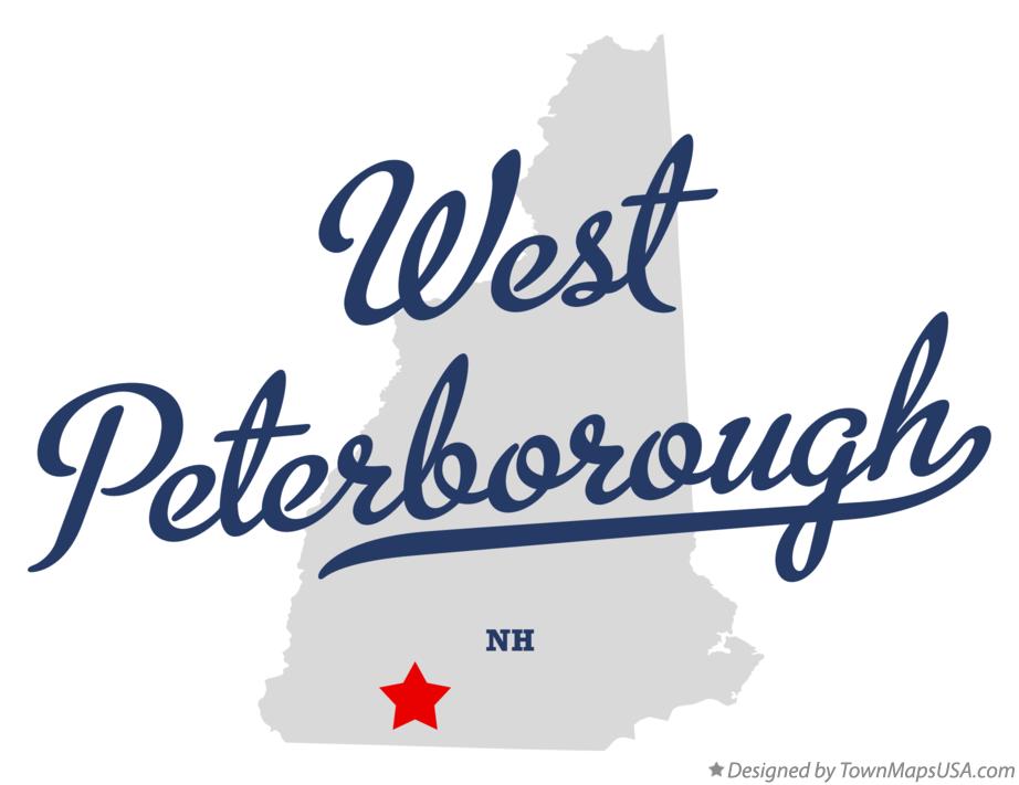 Map of West Peterborough New Hampshire NH