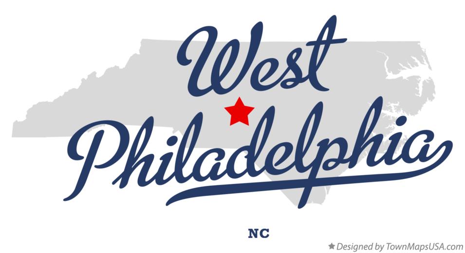 Map of West Philadelphia North Carolina NC