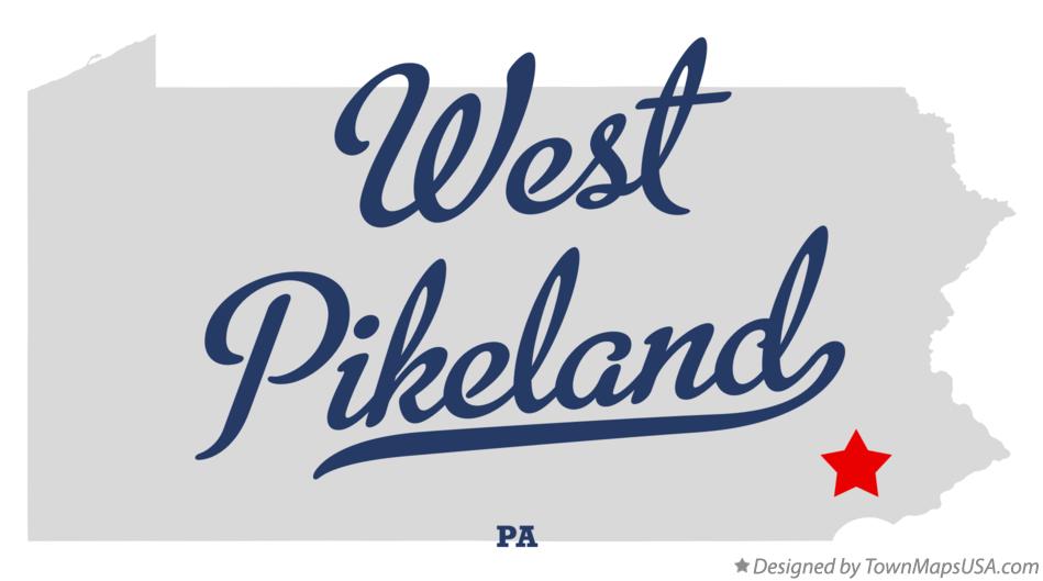 Map of West Pikeland Pennsylvania PA