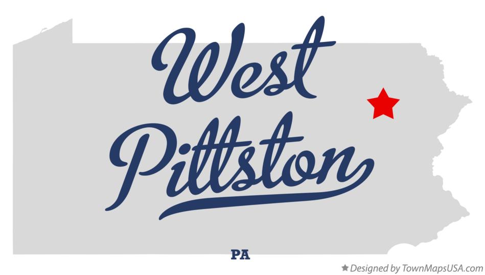 Map of West Pittston Pennsylvania PA