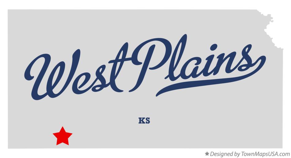 Map of West Plains Kansas KS