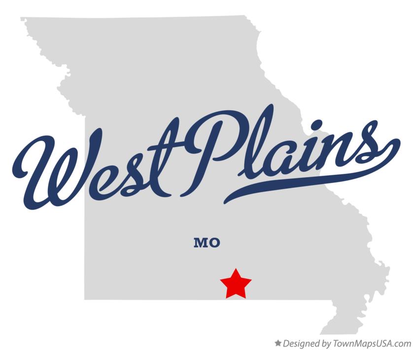 Map of West Plains Missouri MO