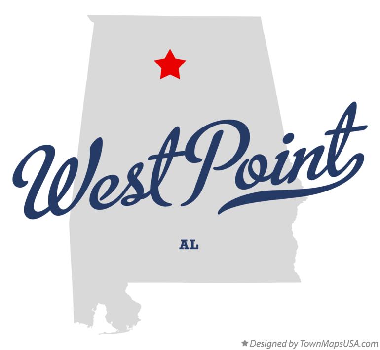 Map of West Point Alabama AL