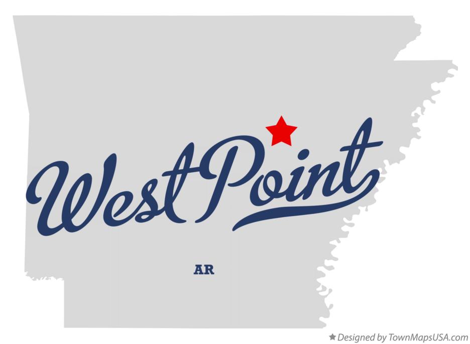 Map of West Point Arkansas AR
