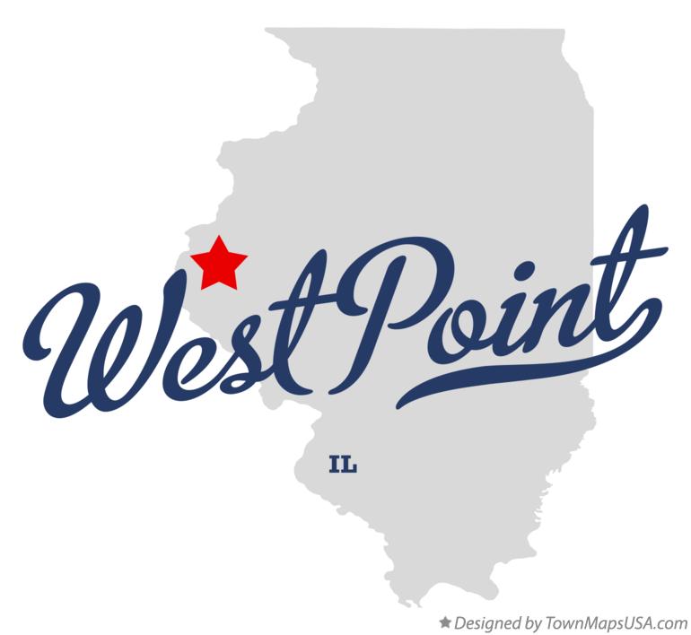 Map of West Point Illinois IL