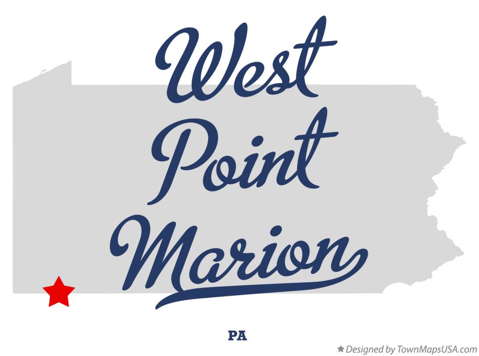 Map of West Point Marion Pennsylvania PA