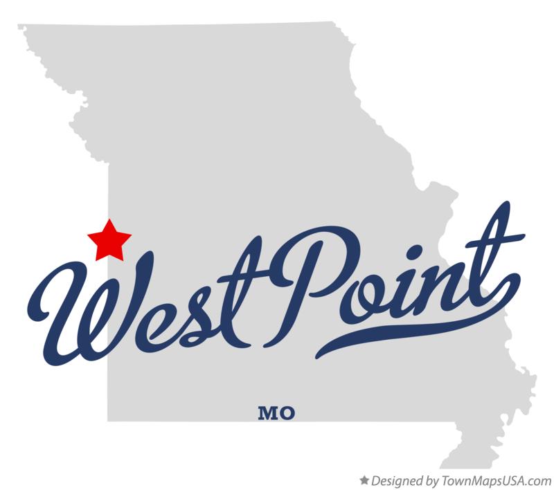 Map of West Point Missouri MO
