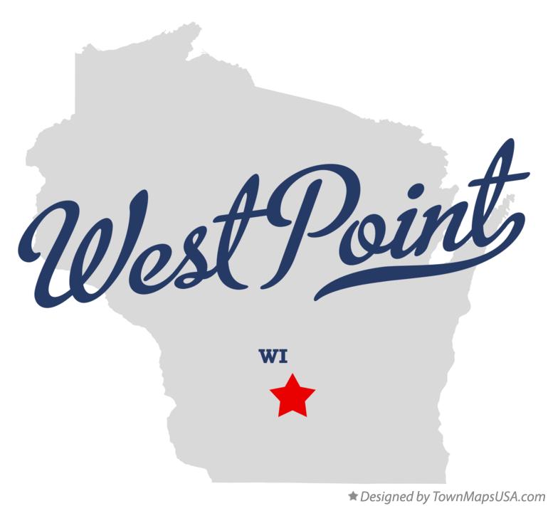 Map of West Point Wisconsin WI