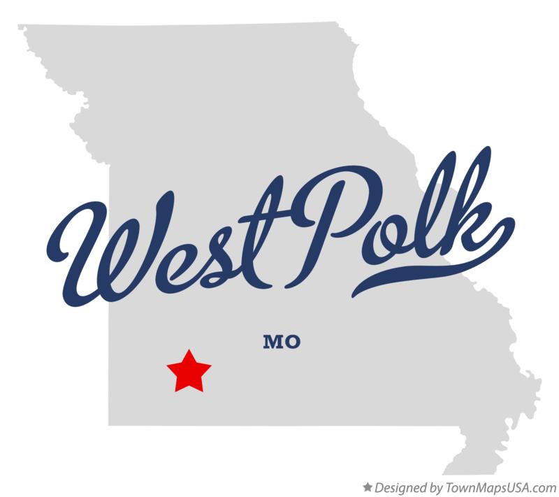 Map of West Polk Missouri MO