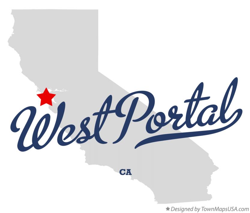 Map of West Portal California CA
