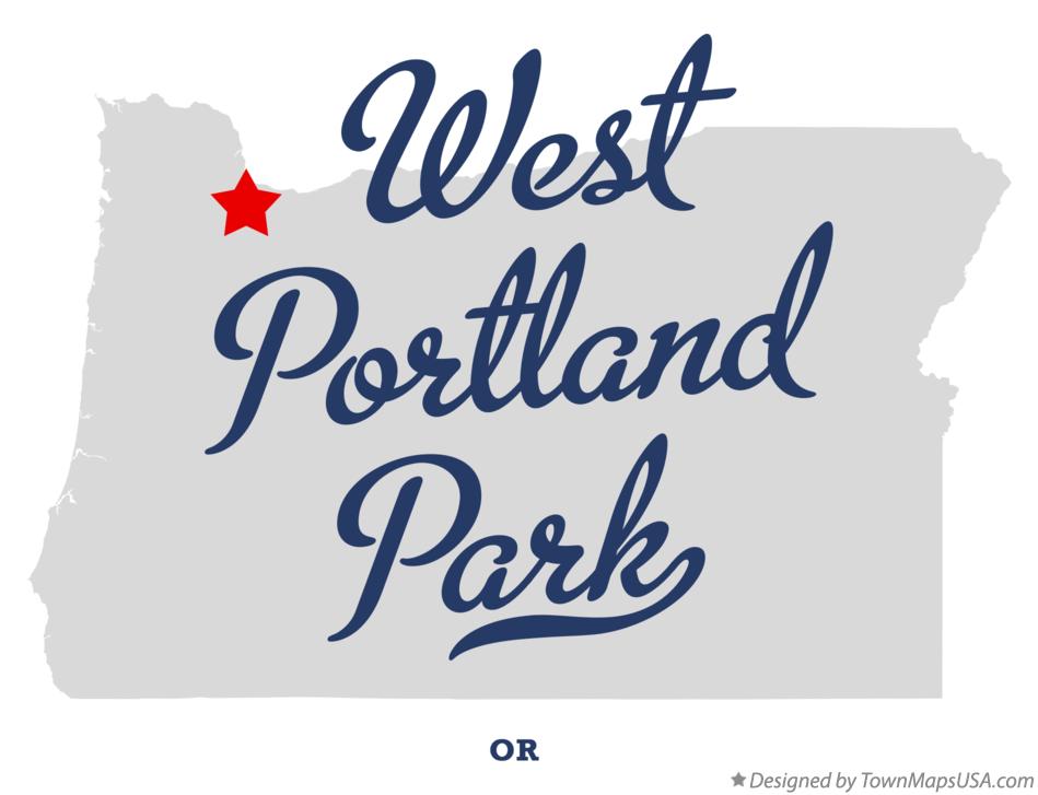 Map of West Portland Park Oregon OR
