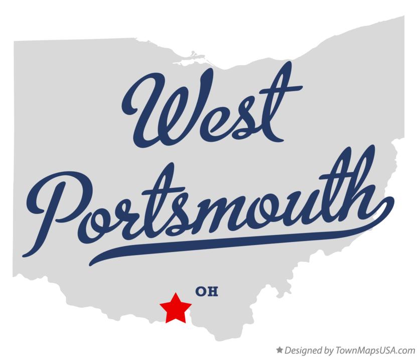 Map of West Portsmouth Ohio OH