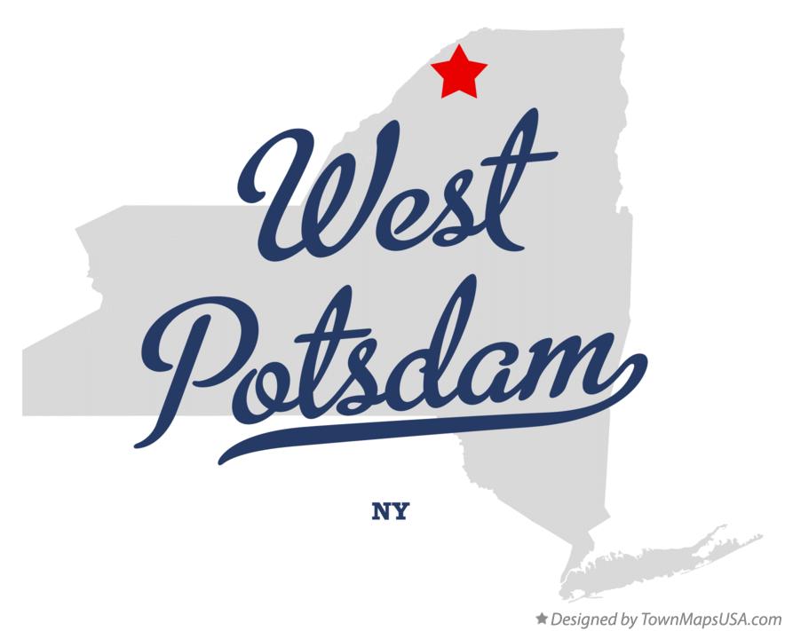 Map of West Potsdam New York NY