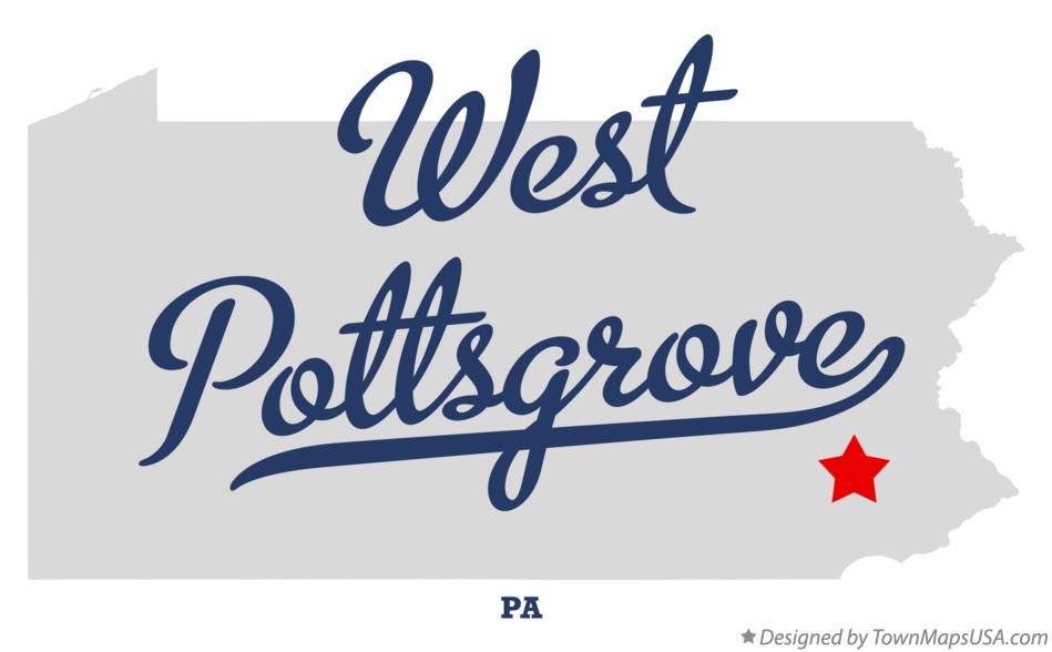 Map of West Pottsgrove Pennsylvania PA