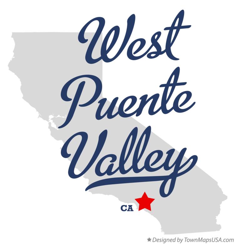 Map of West Puente Valley California CA