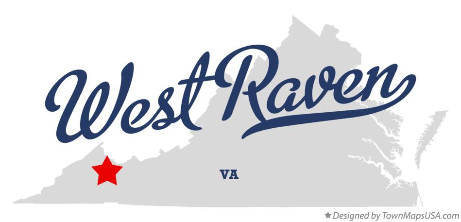 Map of West Raven Virginia VA