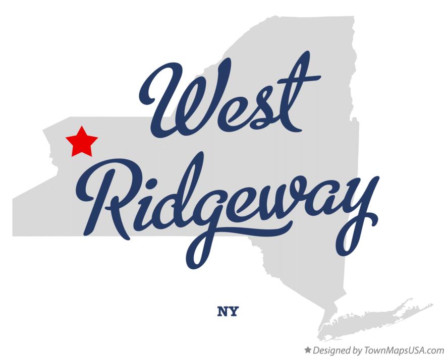 Map of West Ridgeway New York NY