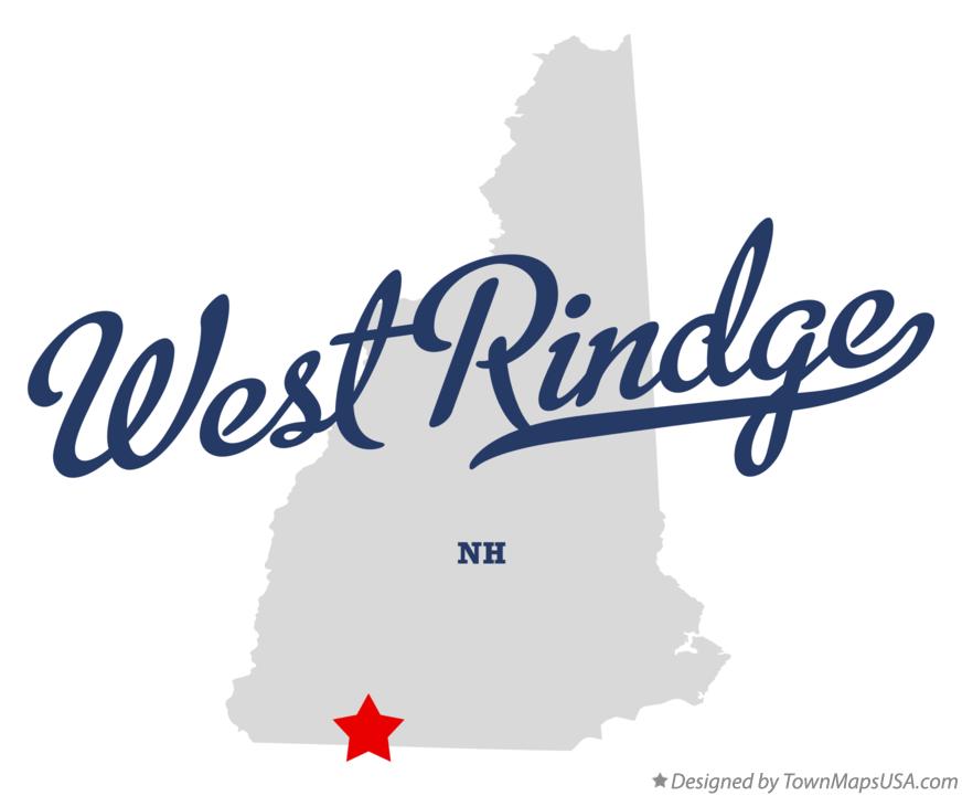 Map of West Rindge New Hampshire NH