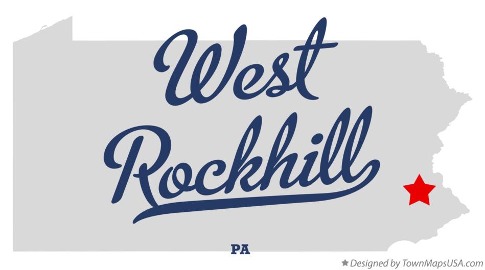 Map of West Rockhill Pennsylvania PA