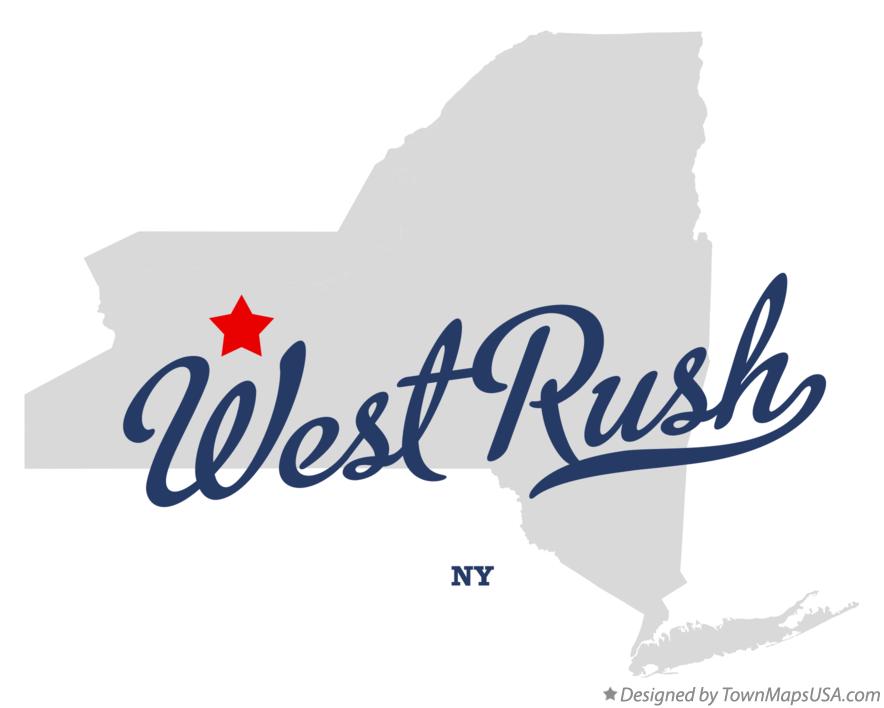 Map of West Rush New York NY