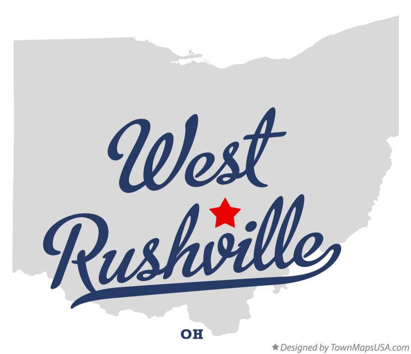 Map of West Rushville Ohio OH