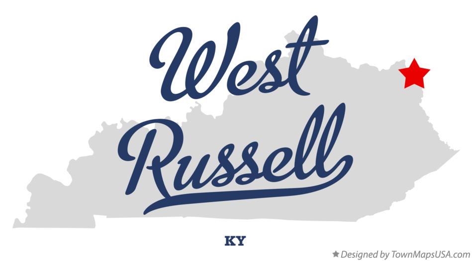 Map of West Russell Kentucky KY