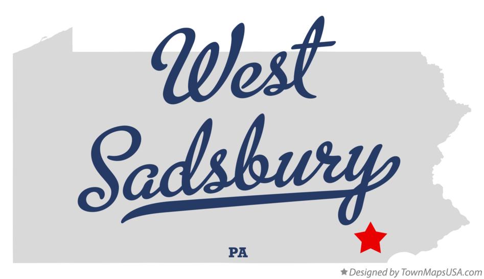 Map of West Sadsbury Pennsylvania PA
