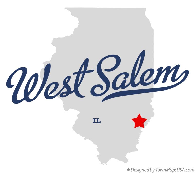 Map of West Salem Illinois IL