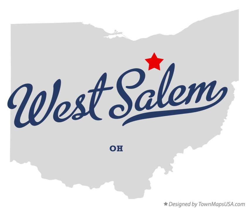 Map of West Salem Ohio OH