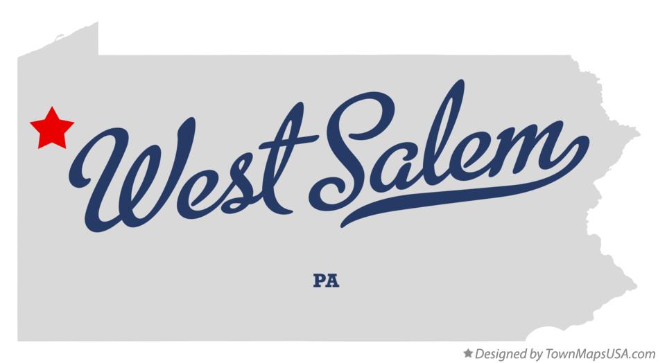 Map of West Salem Pennsylvania PA