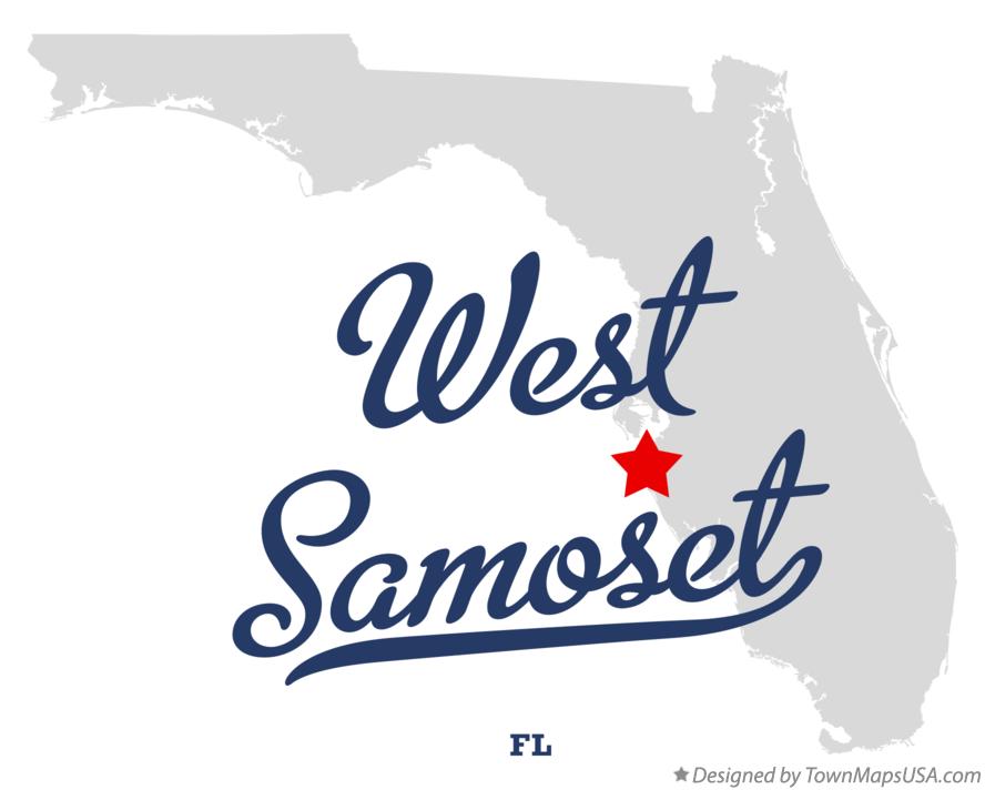Map of West Samoset Florida FL
