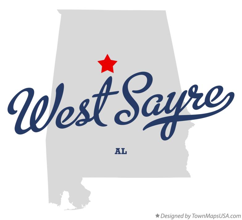 Map of West Sayre Alabama AL