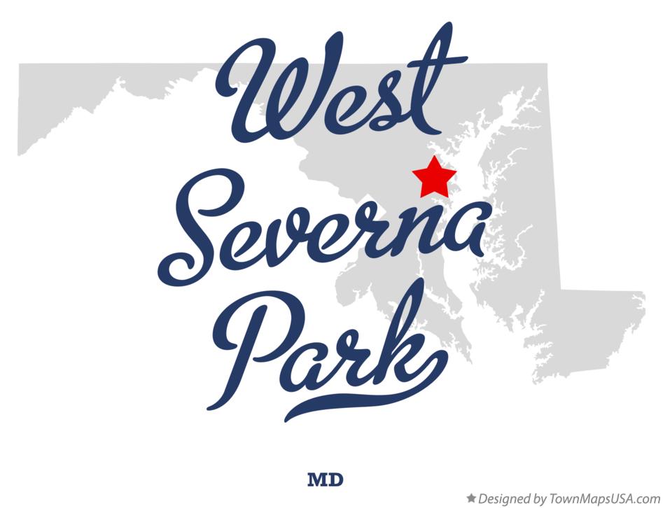 Map of West Severna Park Maryland MD
